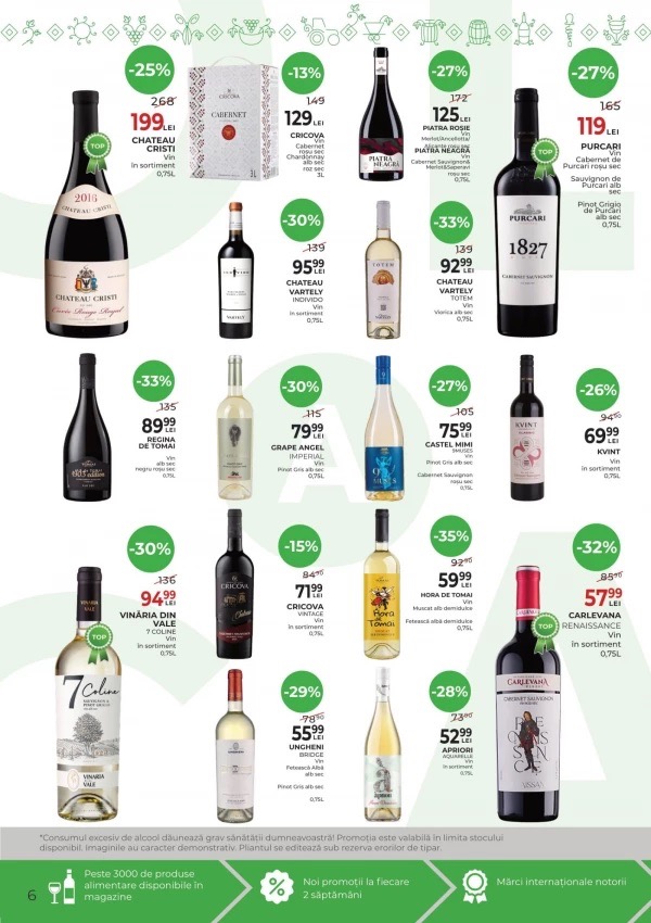 Скидки до 45% в Alco Market по акции «Vinul care ne unește» 24 сентября — 7 октября 2026