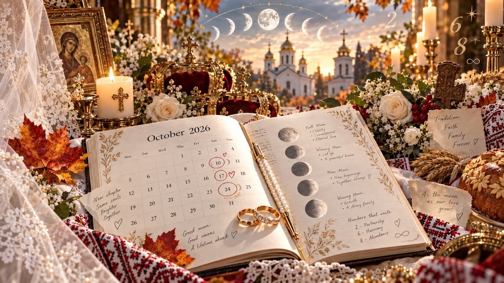 Свадьба в октябре 2026 года: какую дату выбрать по Луне, церкви и нумерологии
