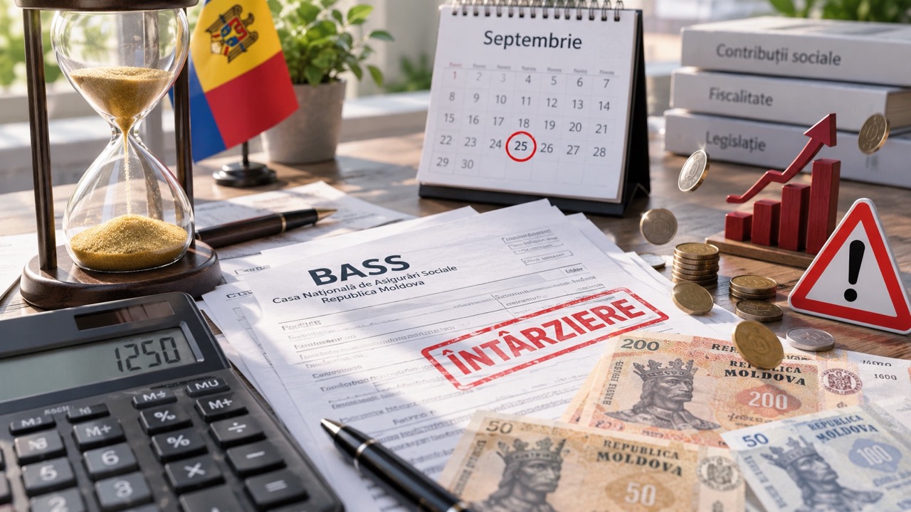 Взносы BASS до 25 сентября 2026 года: кто обязан платить в Молдове, размеры взносов, сроки, коды оплаты и пеня за каждый день просрочки.