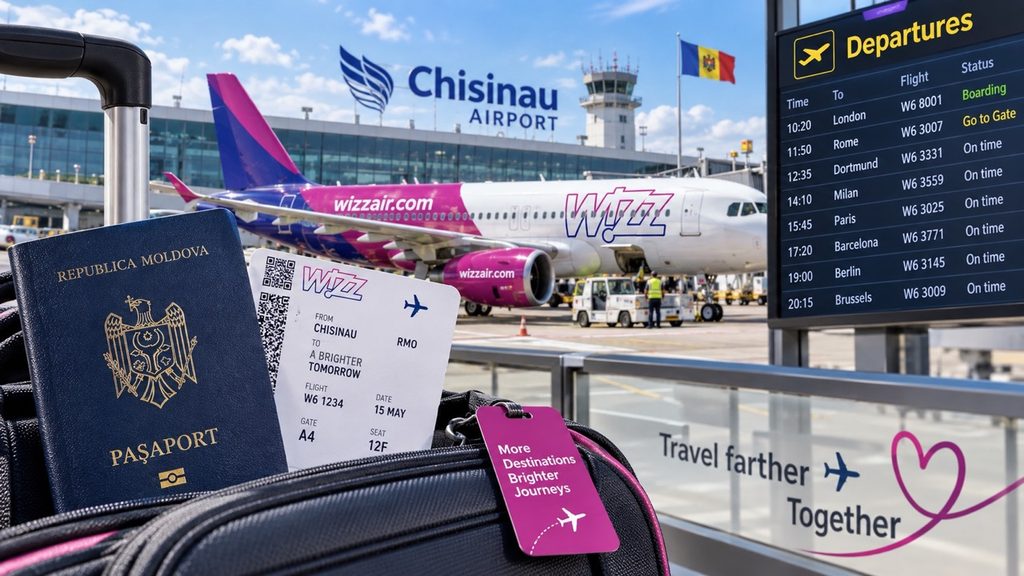 Wizz Air расширяет полёты из Кишинёва с 18 сентября: какие рейсы добавят