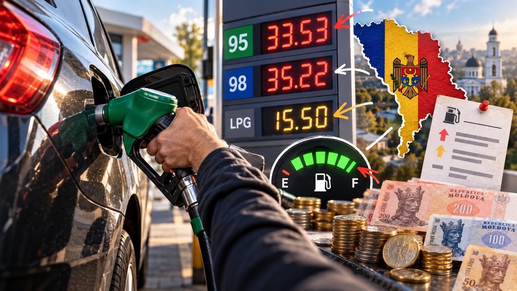 Сколько стоят бензин, дизель и газ в Молдове 17–19 октября 2026 года и во сколько обойдётся полный бак