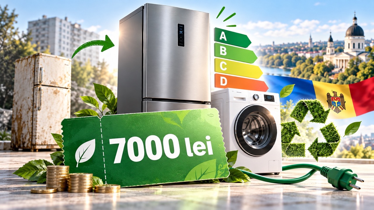 EcoVoucher на 7000 леев в Молдове до 1 ноября 2026. Как проверить ваучер, кому положен и как заменить холодильник или стиральную машину.