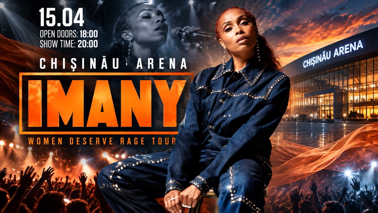 Концерт IMANY в Кишинёве перенесли с 21 октября 2026 года на 15 апреля 2027 года. Цены билетов, программа выступления.