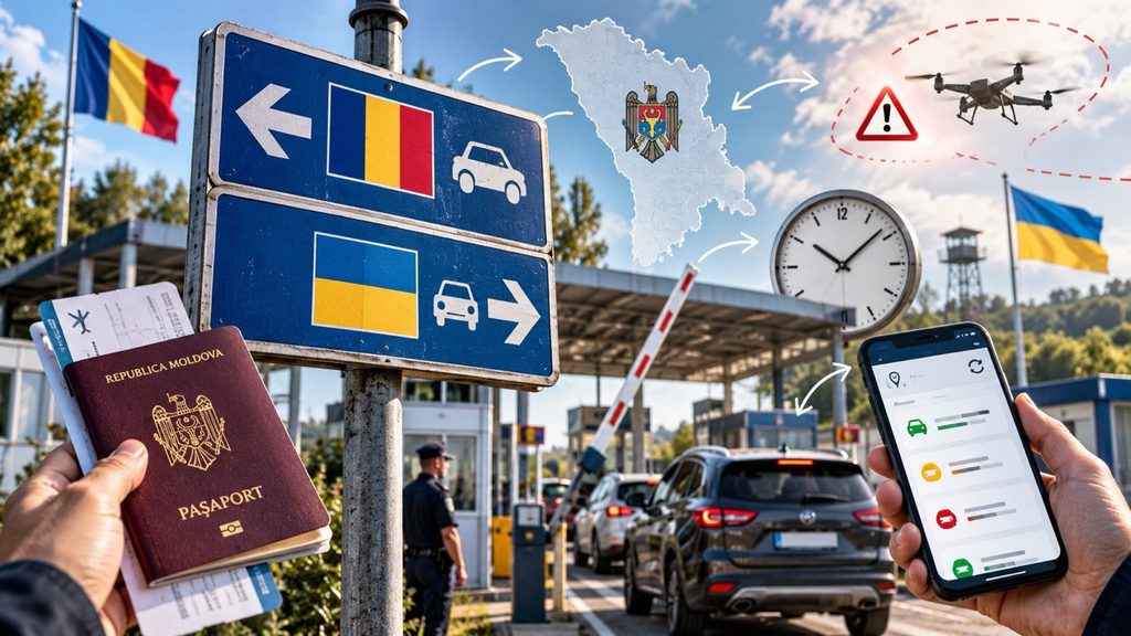 Очереди на границе Молдовы 18 октября 2026: какие КПП открыты и как объехать Скулены