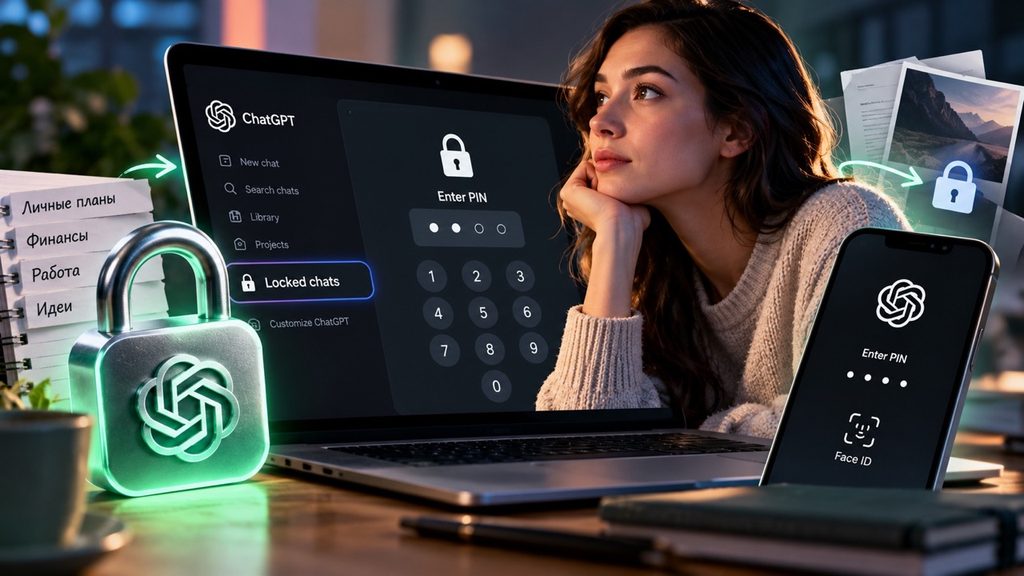 Как заблокировать отдельные чаты ChatGPT PIN-кодом и защитить личную переписку
