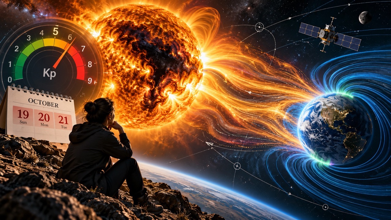 Магнитные бури 19–21 октября 2026 в Молдове: часы G1, индекс Kp по прогнозу NOAA, пик 19 и 20 октября, таблица по времени Кишинёва и советы.