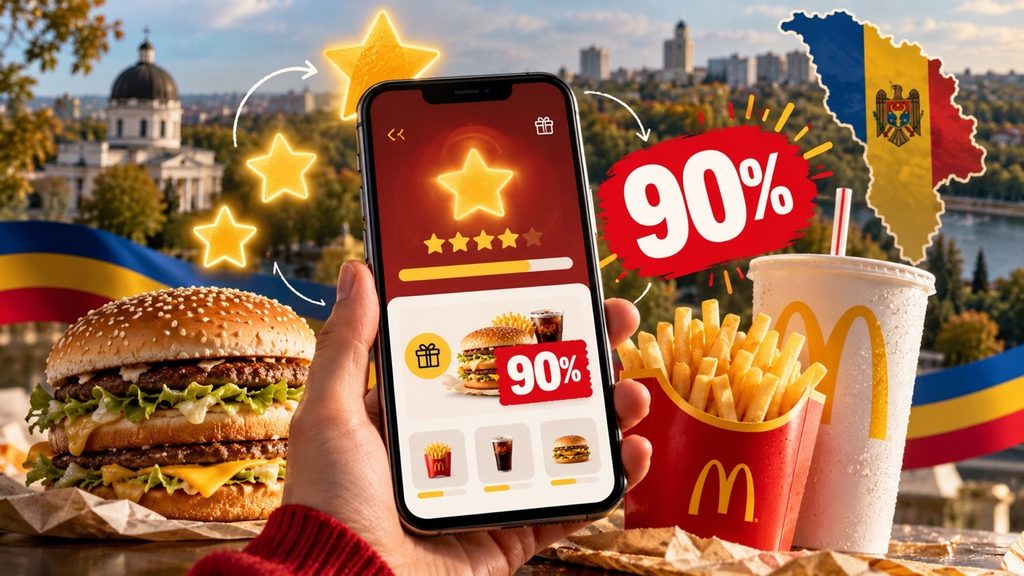 Как получить скидку до 90% в McDonald’s Молдова через приложение MyMcDonald’s