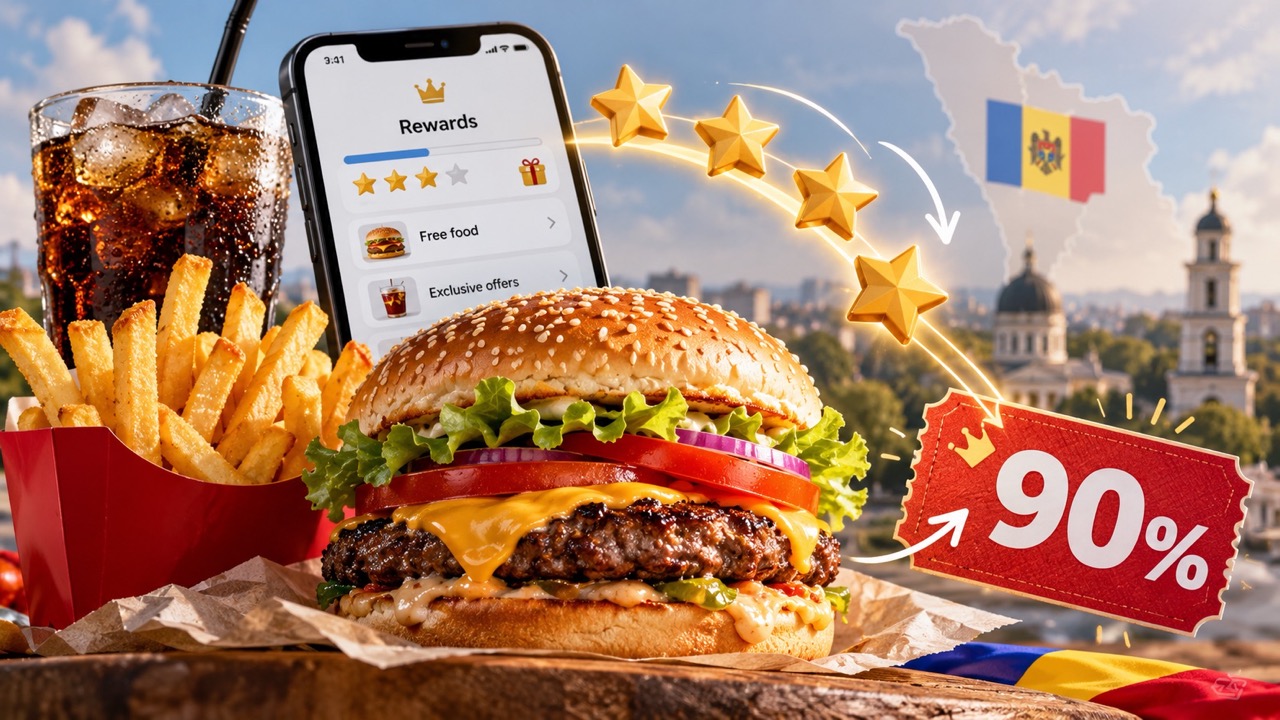 Как получить скидку до 90% в McDonald’s Молдова в MyMcDonald’s. Сколько звёзд нужно, как использовать бонусы и какие ограничения.
