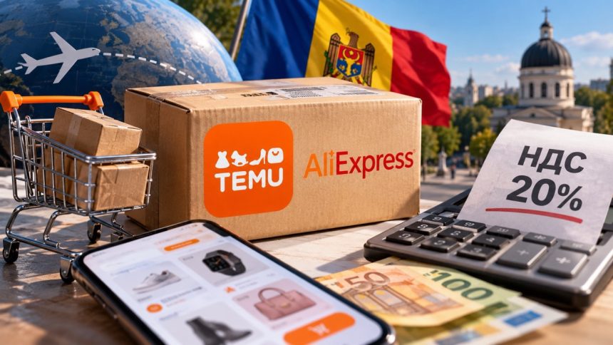 Посылки Temu и AliExpress в Молдове с 1 ноября 2026: НДС 20%, доплата на заказы до 150 евро, сбор 12 леев с января 2027 и способы оплаты.