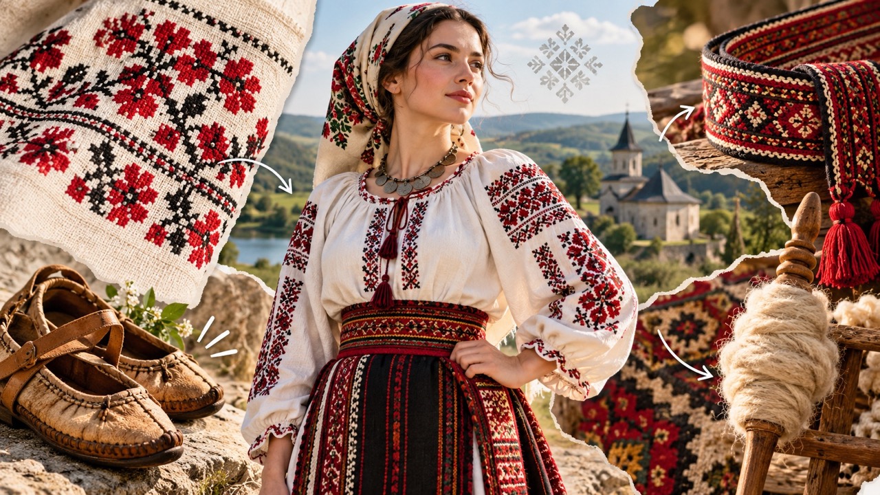 10 фактов о народных костюмах Молдовы: история национальной одежды, традиционная вышивка, региональные различия, материалы, орнаменты.