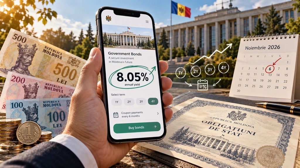 Государственные облигации Молдовы под 8,05%: как вложить деньги до 2 ноября 2026 года