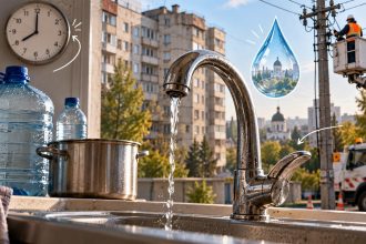 Отключение воды в Кишинёве 20 октября 2026: адреса на улице Миорица, время перебоев с 08:50 до 13:00, причины снижения давления.