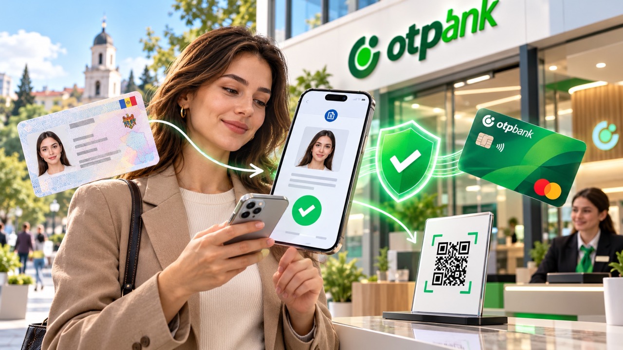 OTP Bank Moldova принимает цифровые документы EVO во всех 50 отделениях. Как пройти идентификацию через телефон и QR-код, что нужно.