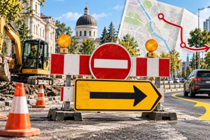 Перекрытия Колумна и Анри Коандэ в Кишинёве с 22 октября по 23 ноября 2026. Какие участки закрыты, как объехать и где возможны пробки.