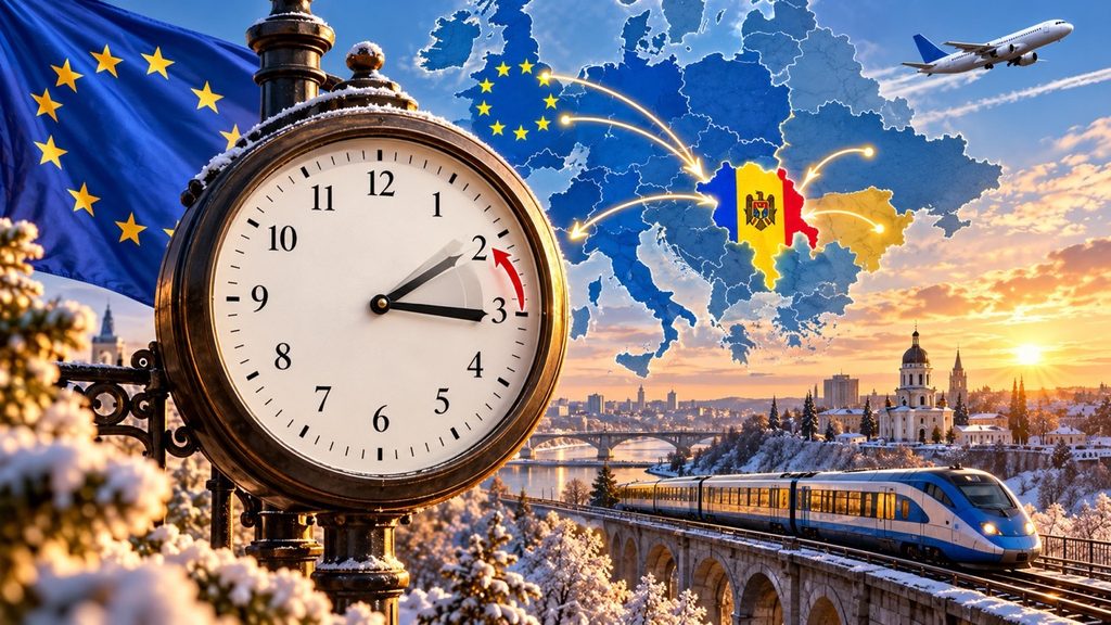 Какие страны переведут часы вместе с Молдовой 25 октября 2026 года