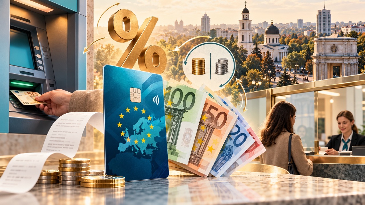 Как снять евро с карты в Молдове в 2026: комиссии maib, OTP, Victoriabank, FinComBank и других, лимиты, выдача в кассе и способы экономии.