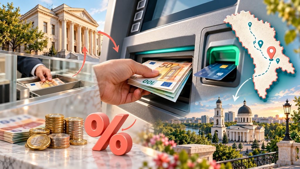 Как снять евро с валютной карты в Молдове в 2026 без комиссии: карта банкоматов в Кишиневе