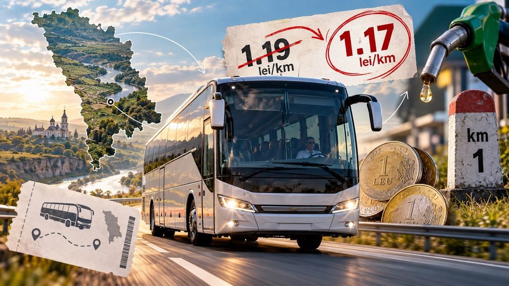 Новые тарифы на автобусы в Молдове с 9 октября 2026 года: сколько теперь стоит километр и билет