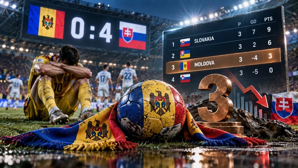 Турнирная таблица Лиги наций 2026: какое место занимает Молдова после поражения от Словакии 0:4