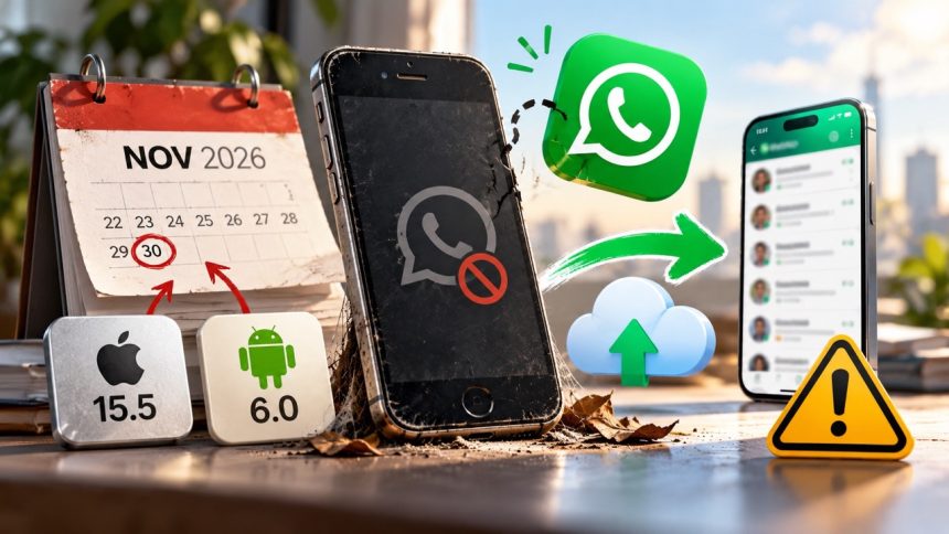 WhatsApp перестанет поддерживать старые смартфоны с 30 ноября 2026. Список моделей iPhone, Samsung, Xiaomi и Huawei, требования Android, iOS.
