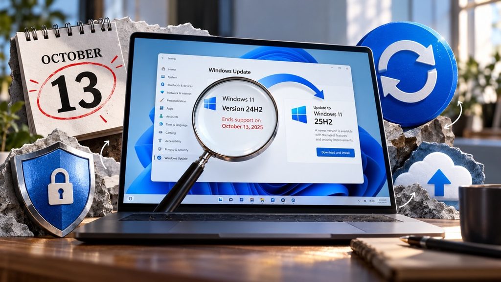 Windows 11 24H2 перестанет получать обновления 13 октября 2026: как проверить версию и перейти на новую